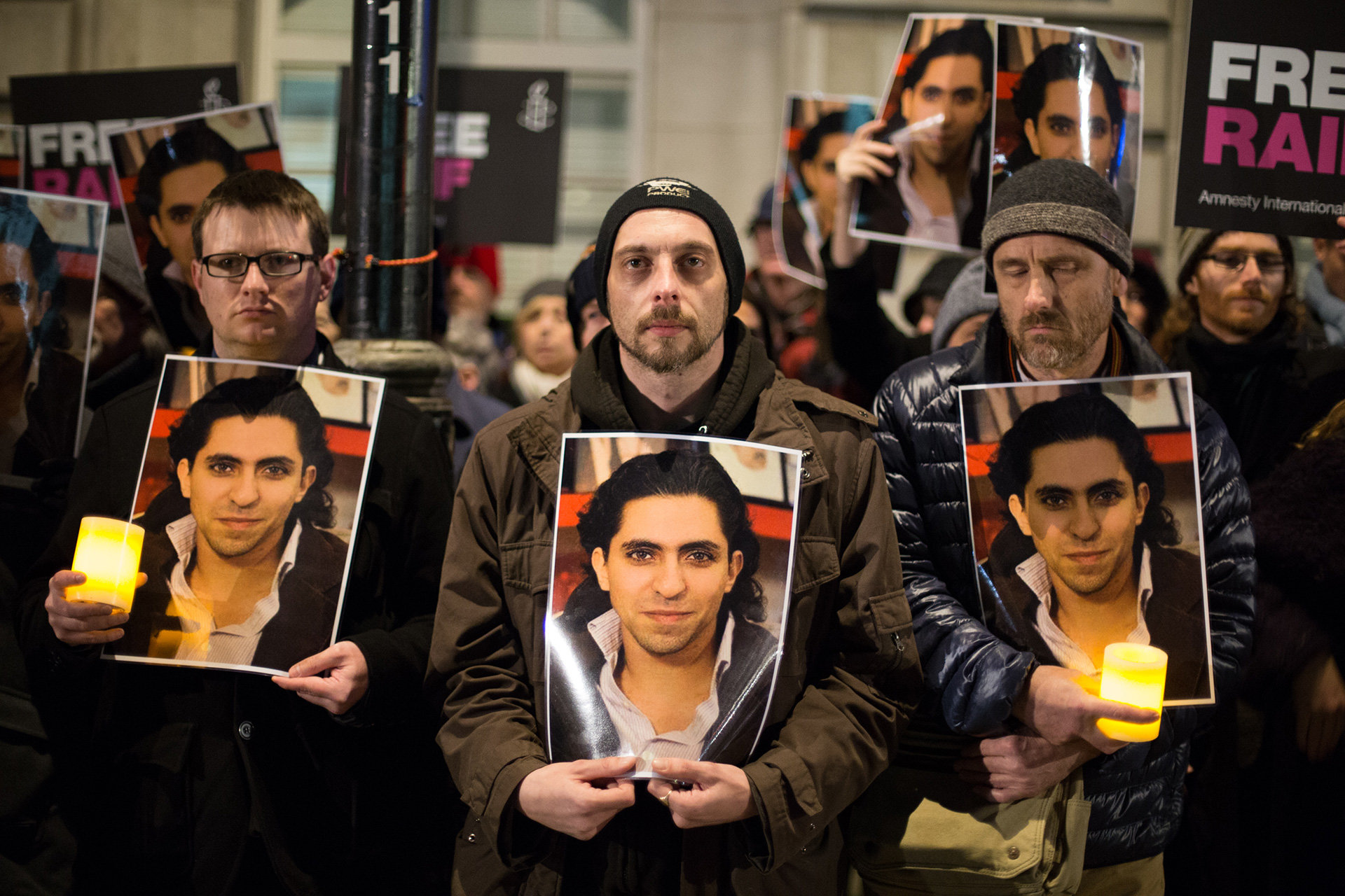 Mahnwache für den saudischen Blogger und Aktivisten Ralf Badawi