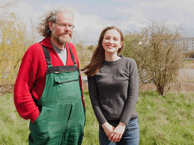 Ziemlich rührig in Sachen Landwirtschaft und Gerechtigkeit: Luise Körner und Gerd Conradt vom Projekt „Weltacker“ (Foto:  Leon Reindl)