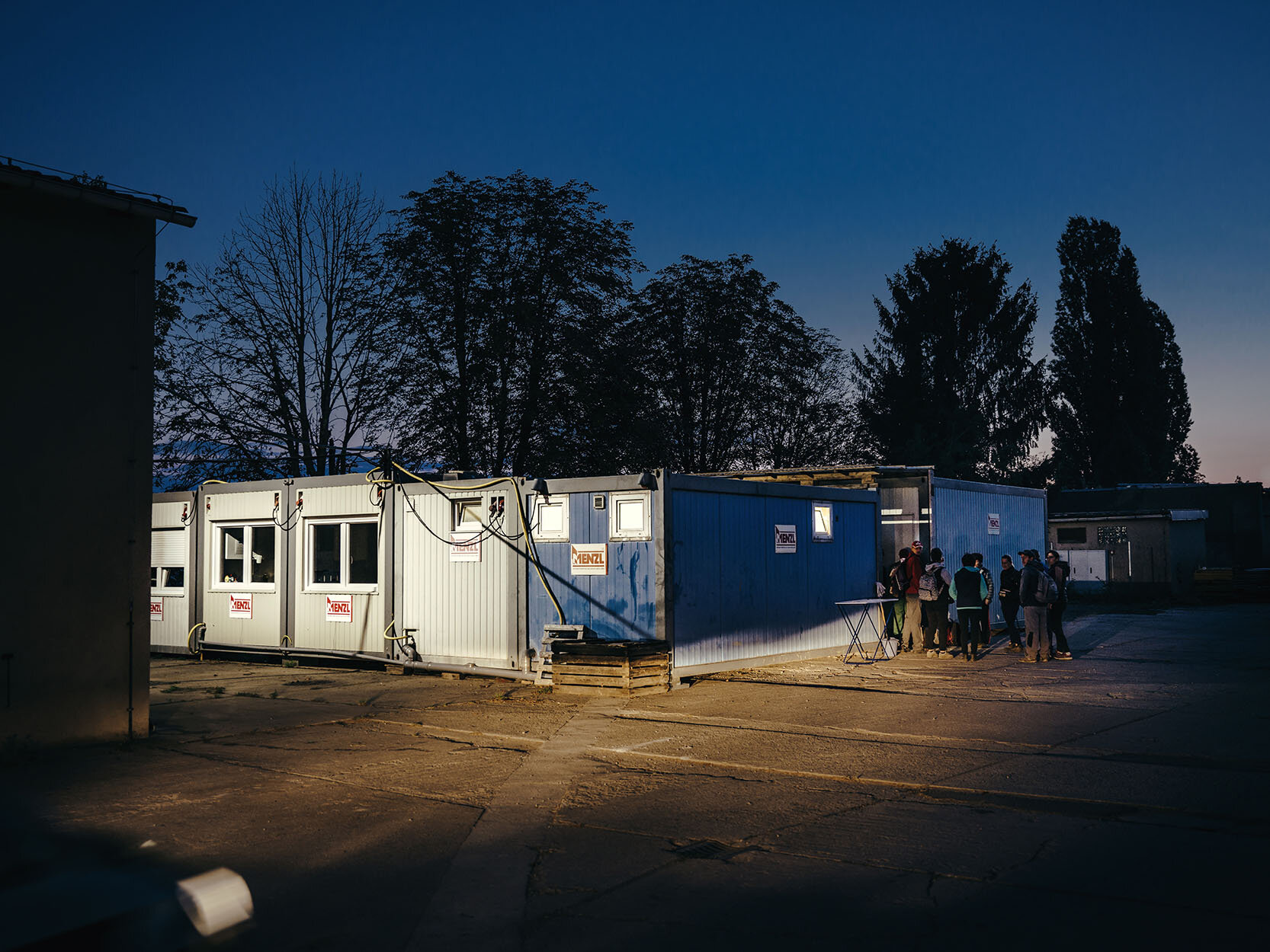 Containerunterkunft von rumänischen Saisonarbeitern