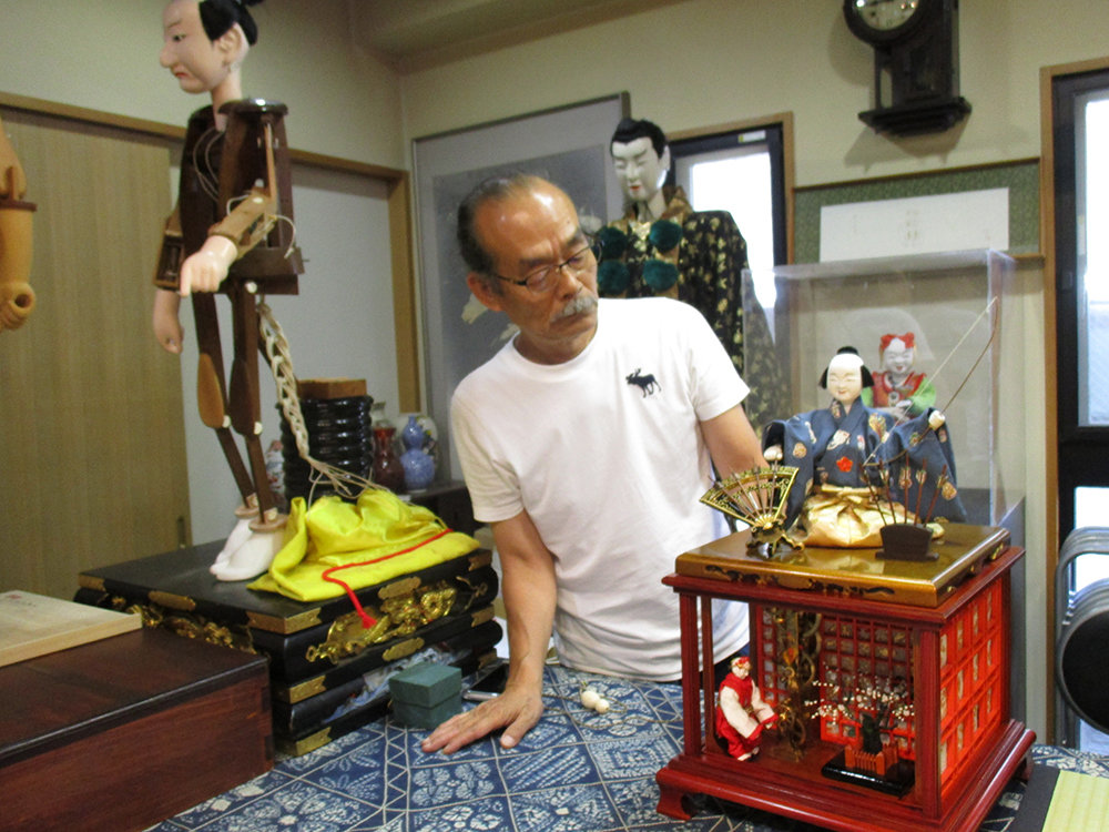 Shobei Tamayas Familie baut seit Jahrhunderten mechanische Puppen, Vorläufer der Robotik (Foto: Felix Lill)