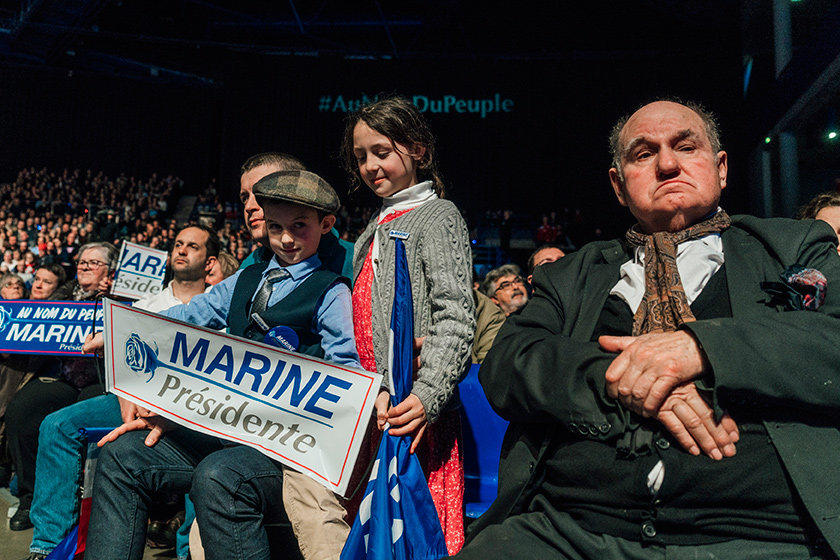 Wahlkampfveranstaltung von Marine Le Pen in Nantes (Foto: Adrien Selbert/VU/laif)