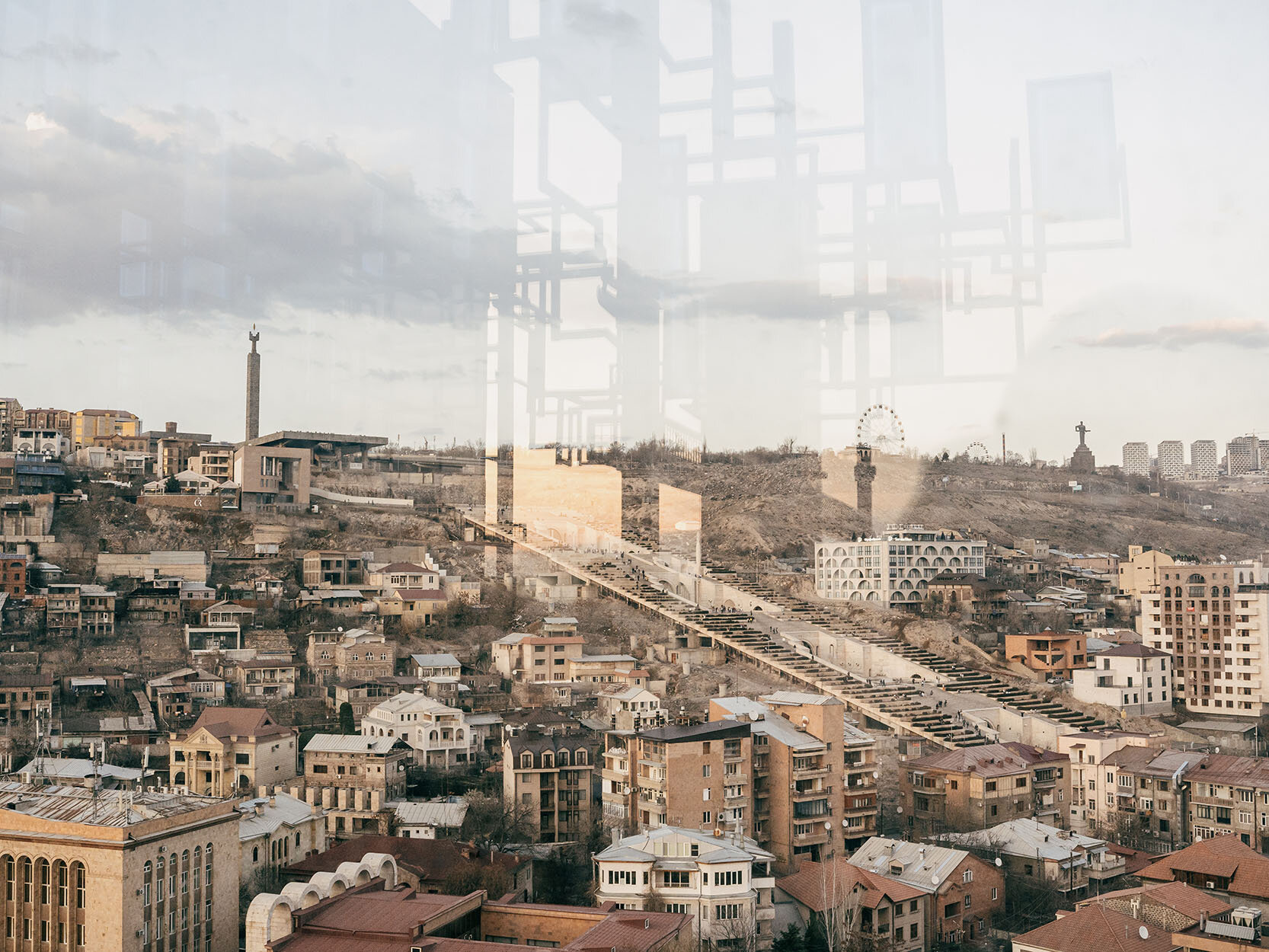 Blick auf die Kaskade von Eriwan, beliebtester Aussichtspunk der Hauptstadt