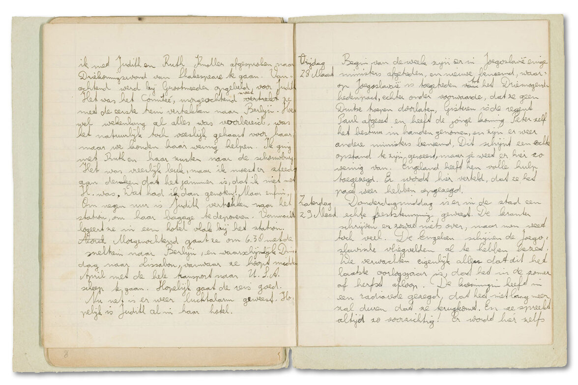 Tagebuch von Arnold Heilbut (Foto: Sammlung Jüdisches Historisches Museum, Amsterdam)