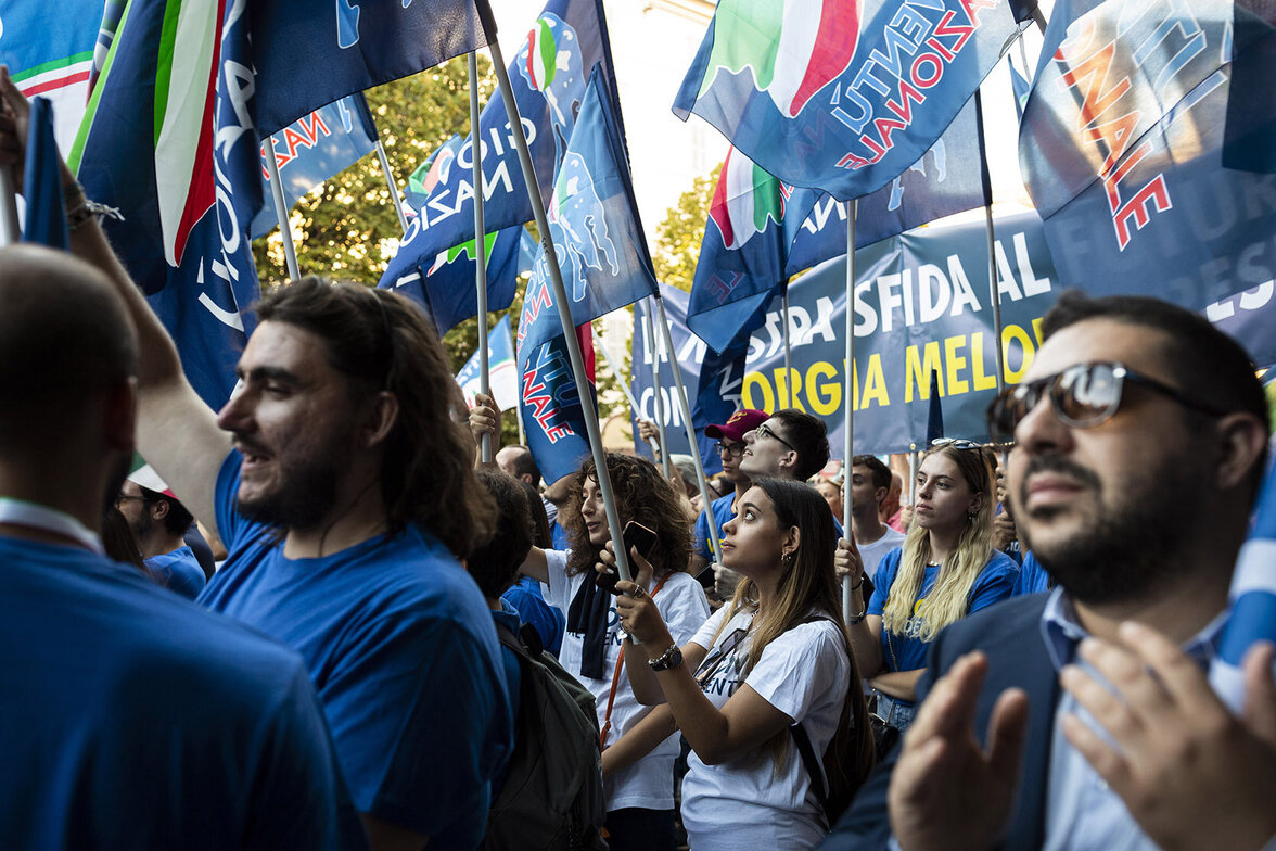 Fratelli d'Italia Supporters (Foto:  Matteo Minnella / A3 / Contrasto/laif)