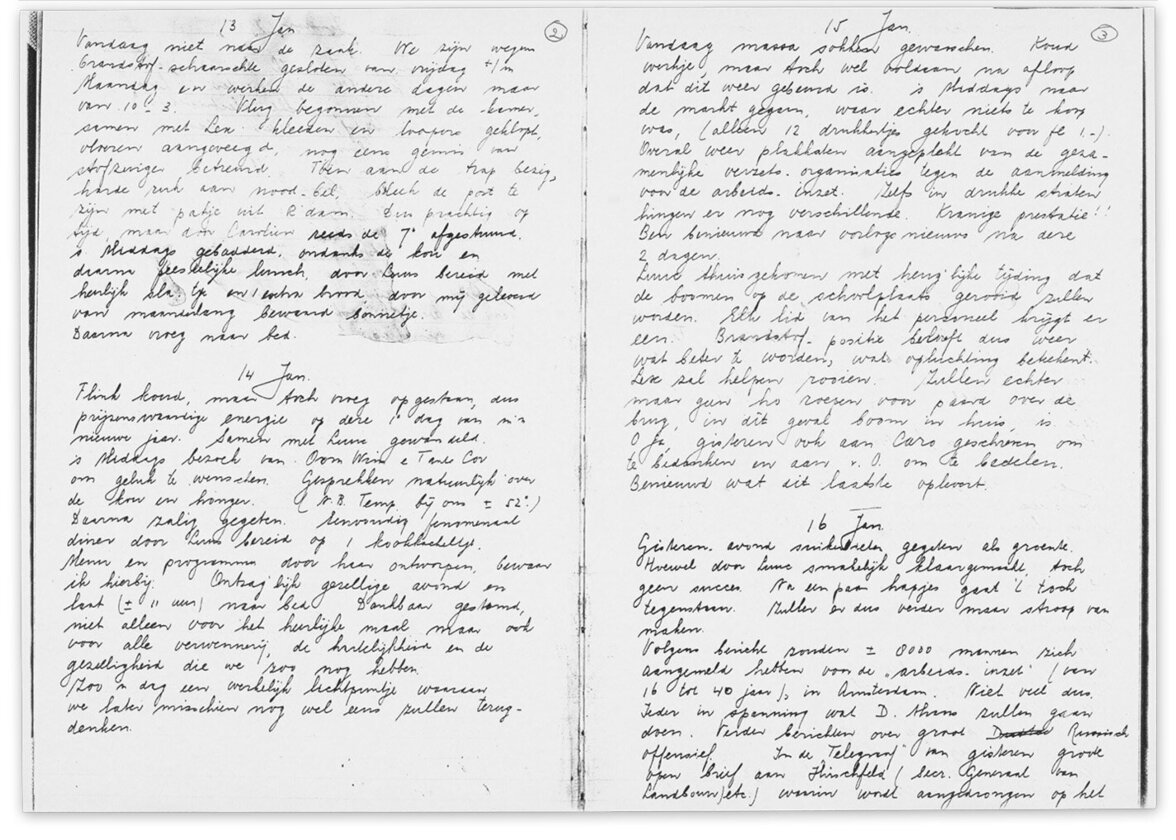 Tagebuch von Maria Takkenberg (Foto: NIOD collection 244 diaries Nr. 1520)