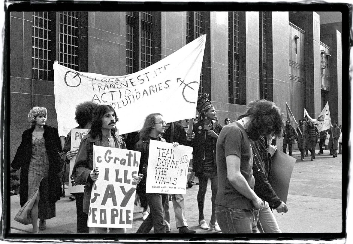 Proteste für die Rechte von Transpersonen, Schwulen oder queeren Straßenkindern: Marsha war oft an vorderster Front dabei (Foto: Bob Parent/Getty Images)