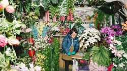 Vietnamesische Blumenhändlerin in Berlin