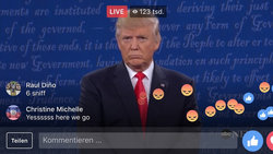 Emoticons im Livestream des TV-Duells zwischen Clinton und Trump