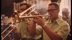 Trompeter einer Polka-Band im Gibbon Ballroom