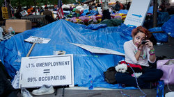 Occupy camp in New York 