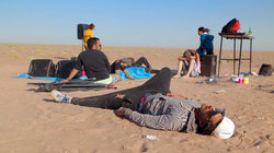 Der iranische House-DJ Arash nach einem Rave in der Wüste