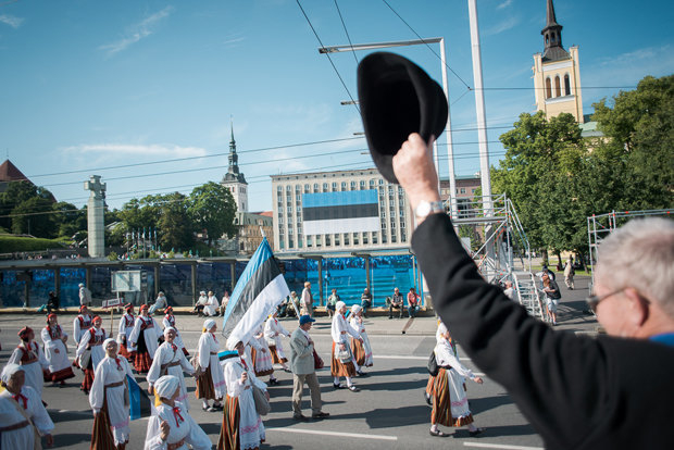 Blau, Weiß und Schwarz: Der estnische Patriotismus ist entspannter als in vielen anderen Ländern