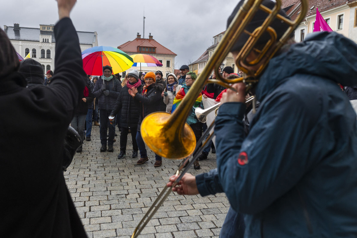 Dippoldiswalde, Marktplatz, Demo