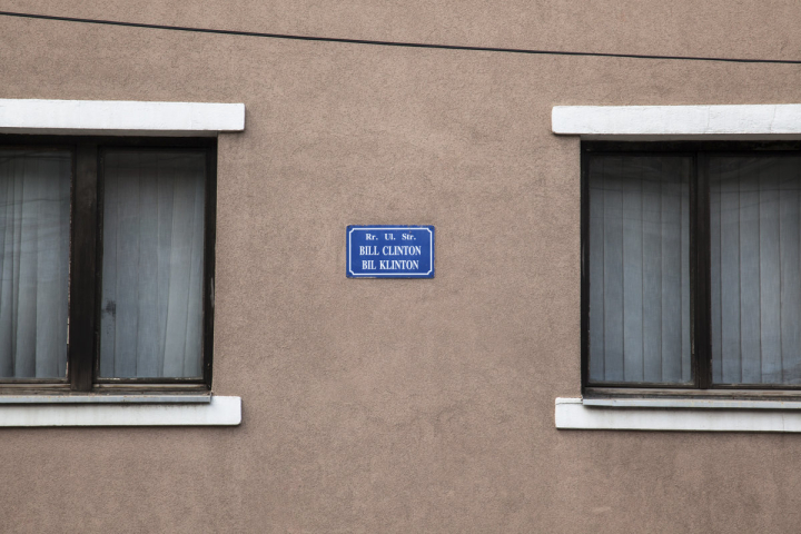 “Bill Klinton Street”, in Peja, Western Kosovo. Most of the cities in Kosovo have streets or avenues named in honor of Bill Clinton or other political leaders from United Stated that had an active role in the independance of Kosovo. 