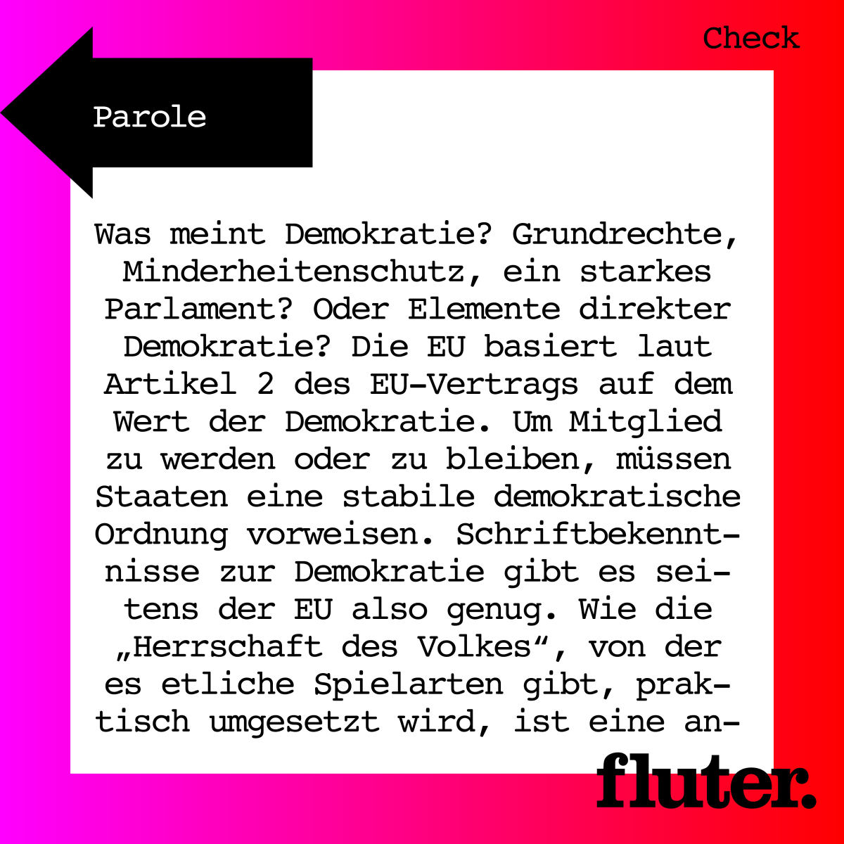 Gibt es ein Demokratiedefizit in Brüssel? – Faktencheck