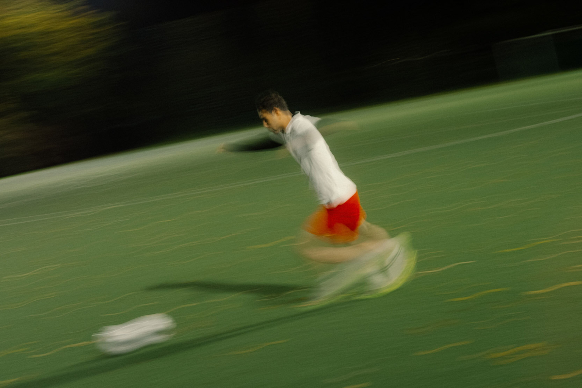 Sayed beim Fussballtraining