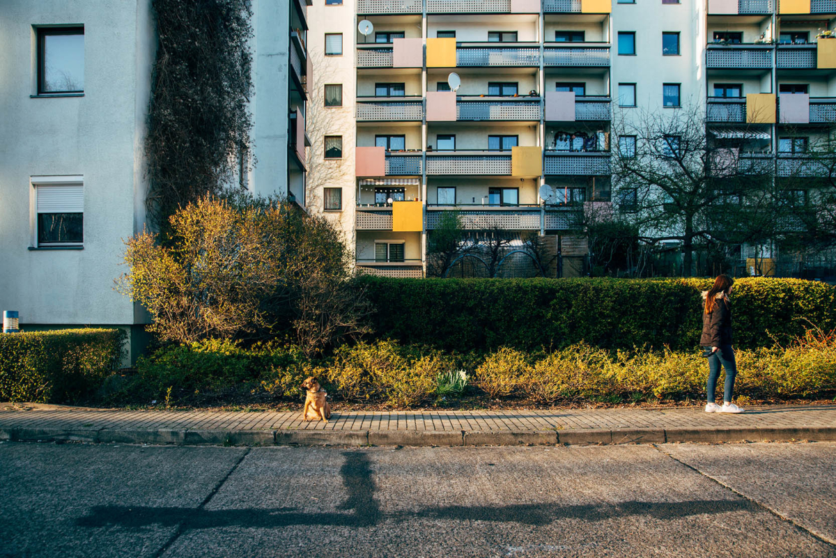 Celly geht in Berlin-Hellersdorf mit dem Hund gassi Corona, Schule, Lockdown, Berlin-Hellersdorf
