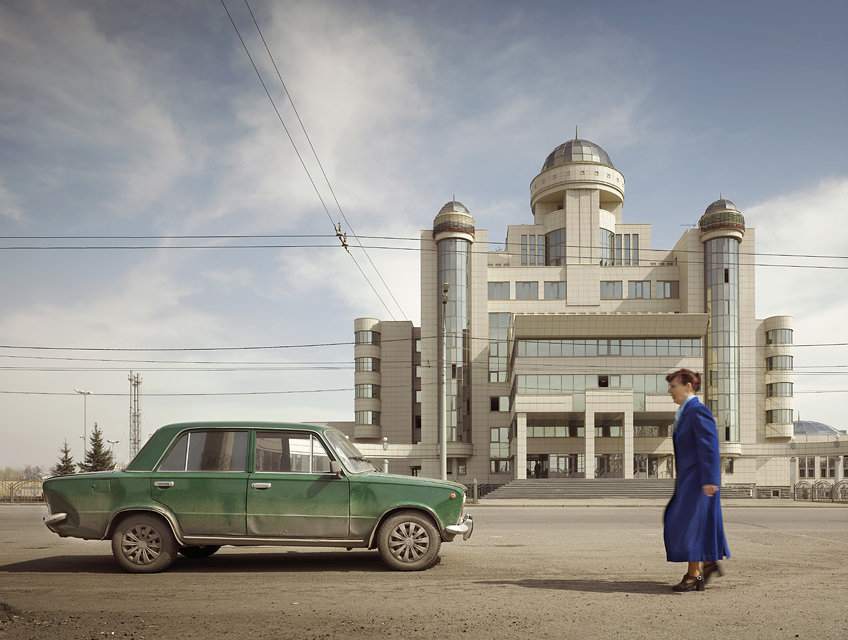 Das Hauptquartier der Verkehrspolizei in Kasan, der Hauptstadt der Republik Tatarstan