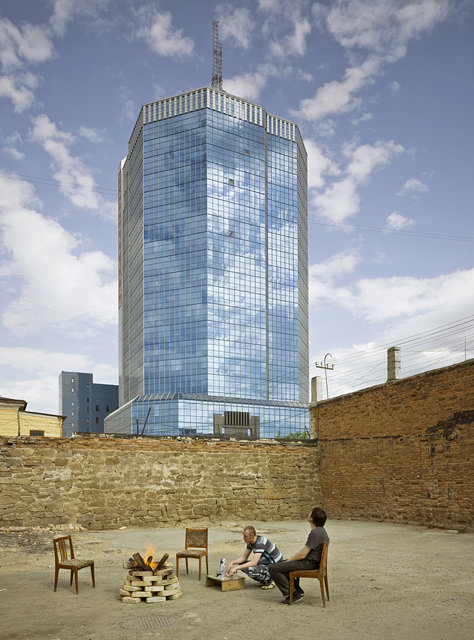 Büroturm in der Stadt Tscheljabinsk im Ural