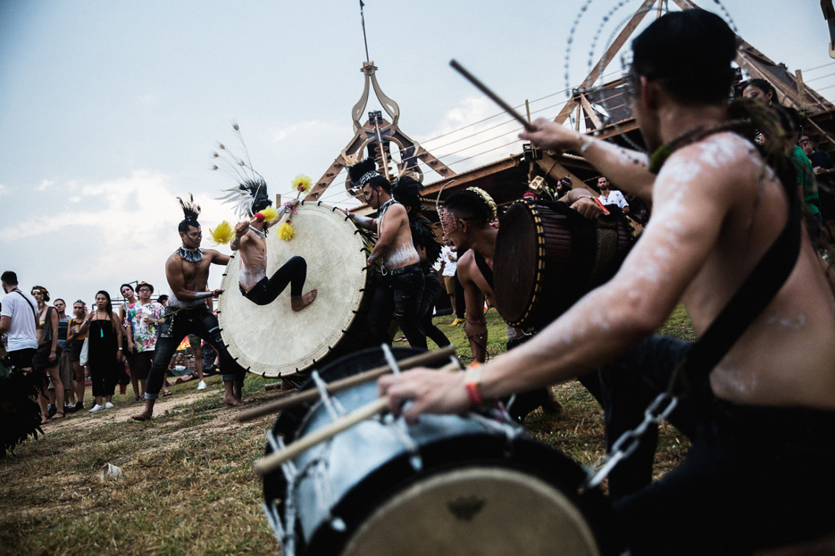 Trommler auf dem Festival