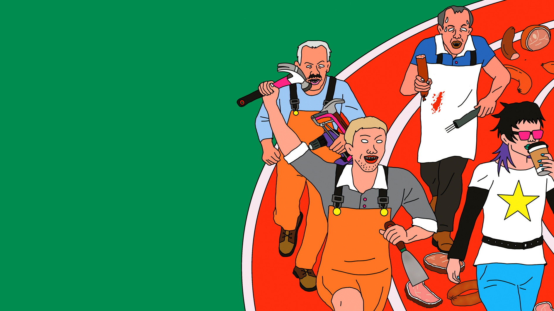 Illustration eines Staffellaufs