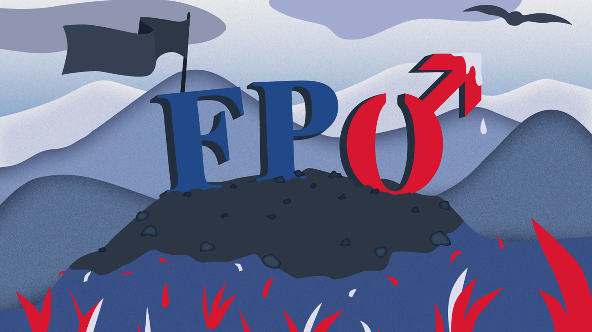 Illustration: FPÖ mit Gender-Symbol für Männer Illustration: FPÖ mit Gender-Symbol für Männer
