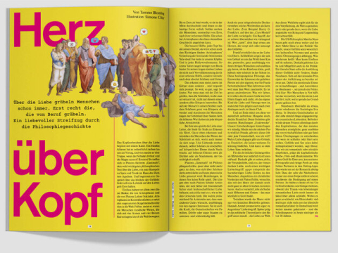 Doppelseite fluter Liebe: "Herz über Kopf"