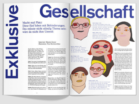 Doppelseite fluter Barrieren "Exklusive Gesellschaft"