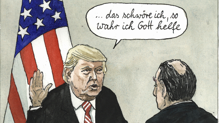 Trump legt den Amtseid ab