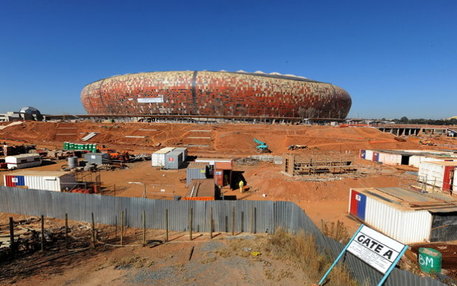 Die FNB-Arena in Johannesburg. Der Umbau für die WM hat 312 Millionen Euro gekostet