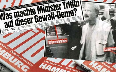 Jürgen Trittin  – angeblich mit Schlagstock auf einer Demo 