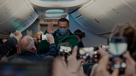 Nawalny auf seinem Weg zurück nach Moskau