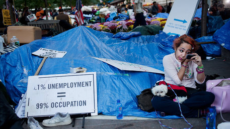Occupy camp in New York 