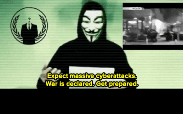 Still aus einem YouTube-Clip von Anonymous