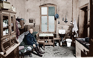 Arbeiterwohnung in Berlin, 1917