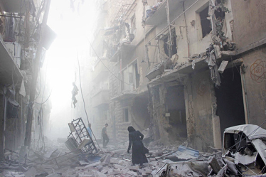 Flüchtlinge aus Kriegs- und Krisengebieten haben oft schreckliche Bilder im Kopf, die sie nicht loslassen. Diese Szenerie zeigt eine Straße im syrischen Aleppo, direkt nach einem Bombardement Flüchtlinge aus Kriegs- und Krisengebieten haben oft schreckliche Bilder im Kopf, die sie nicht loslassen. Diese Szenerie zeigt eine Straße im syrischen Aleppo, direkt nach einem Bombardement