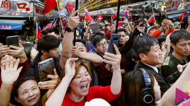Anhänger der KMT (Foto: Kyodo News via Getty Images) Anhänger der KMT (Foto: Kyodo News via Getty Images)