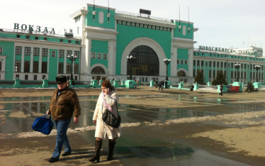 Der Bahnhof von Nowosibirsk.