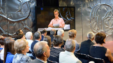 Der Autor Tex Rubinowitz beim Bachmannpreis 2014