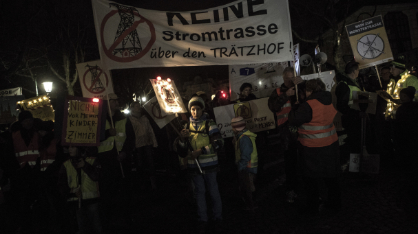 Protest gegen Stromtrasse